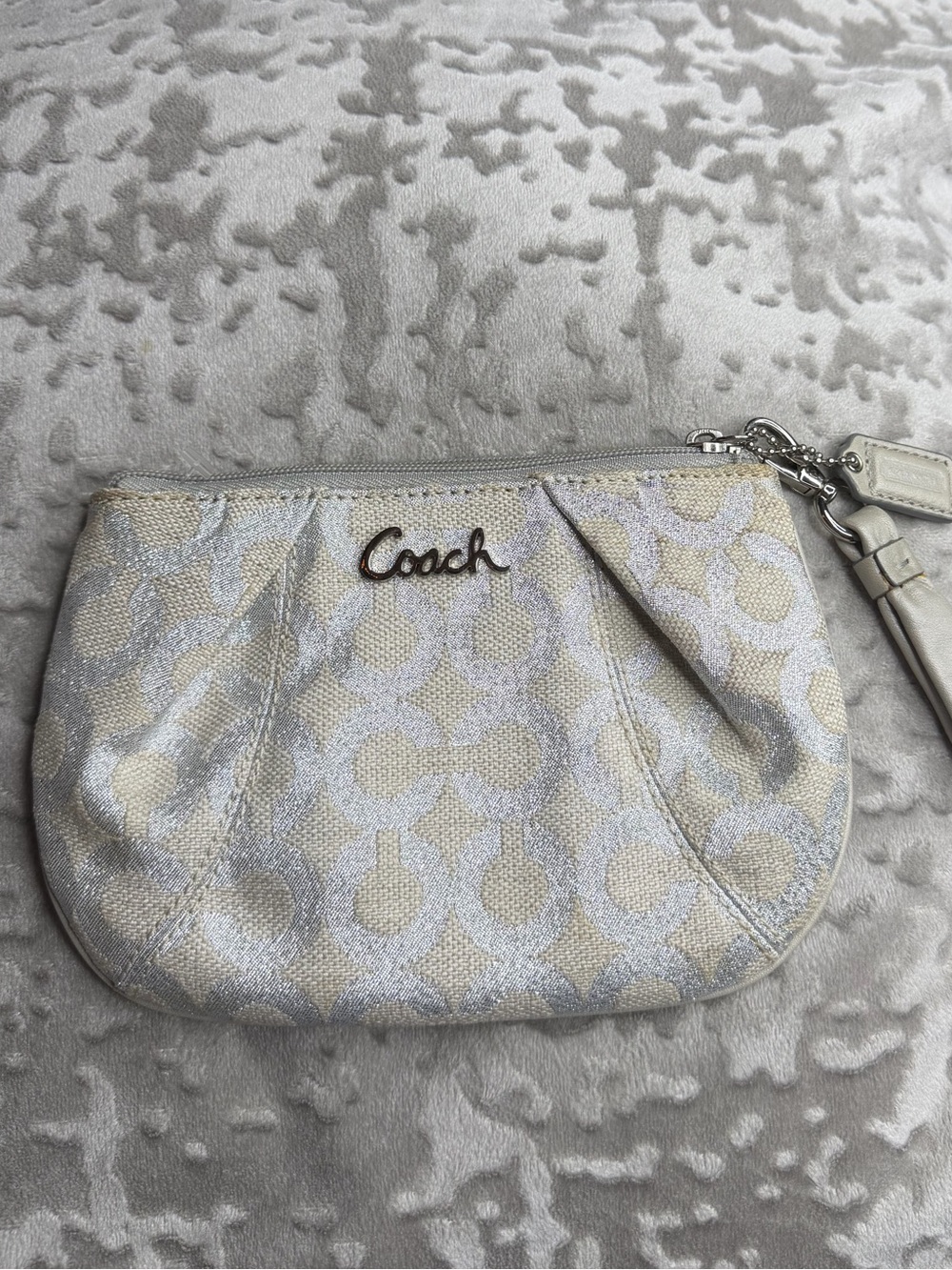 Coach Early 2000s Signature Metallic Wristlet